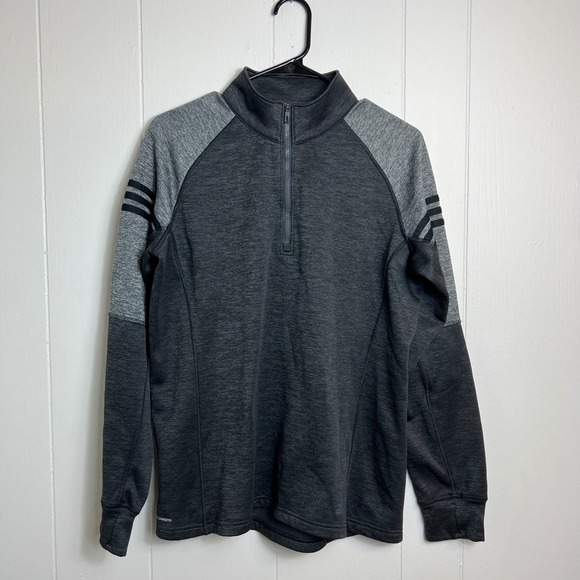 adidas Other - Adidas Climawarm Mens M 1/4 Zip Pullover Gray Heathered Fleece‎ Sweatshirt